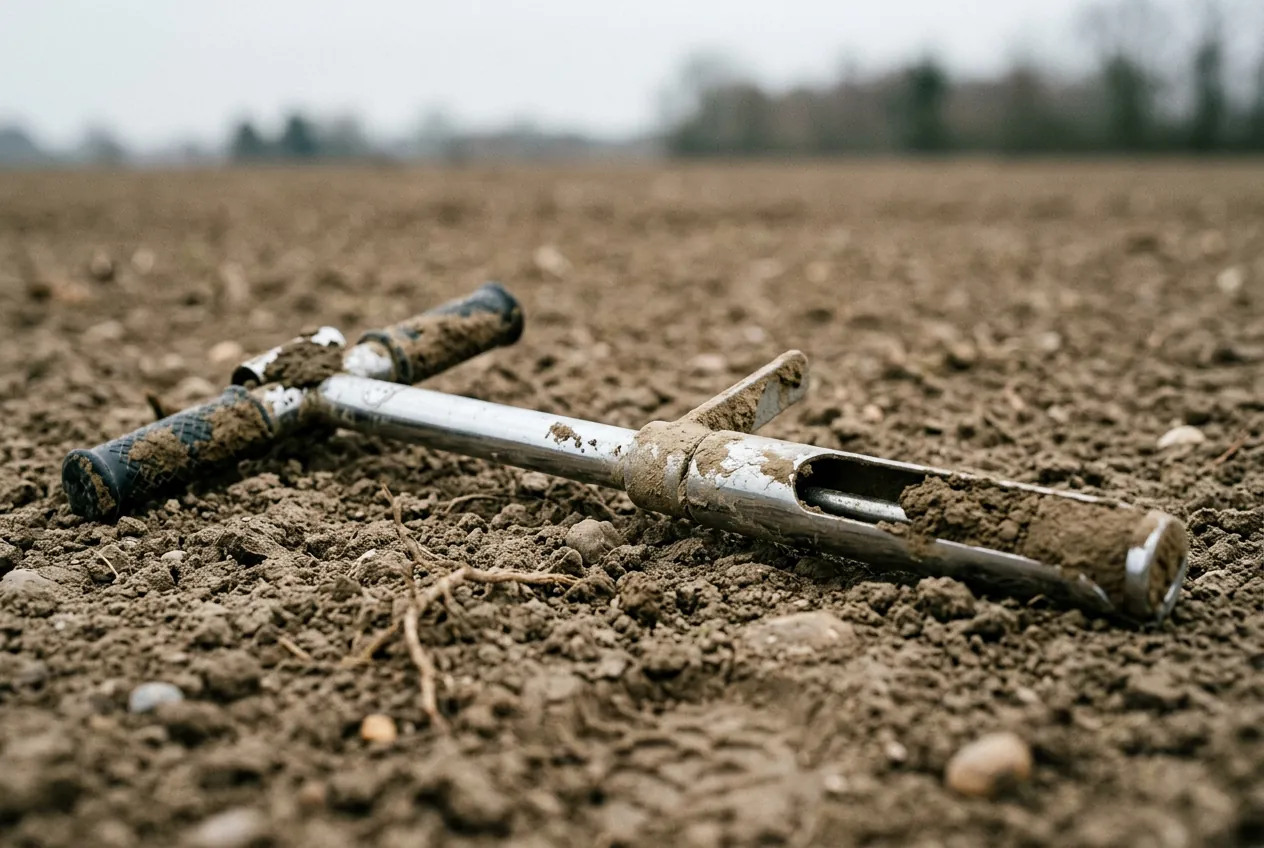 Soil core sampling in an open agricultural field for longitudinal microbial monitoring
